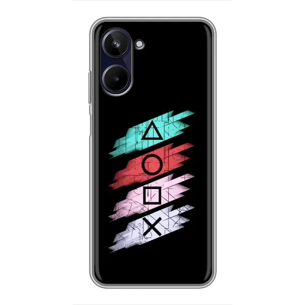 Чехол с рисунком «Значки Sony» для Realme 10 Чехол с рисунком «Значки Sony» для Realme 10