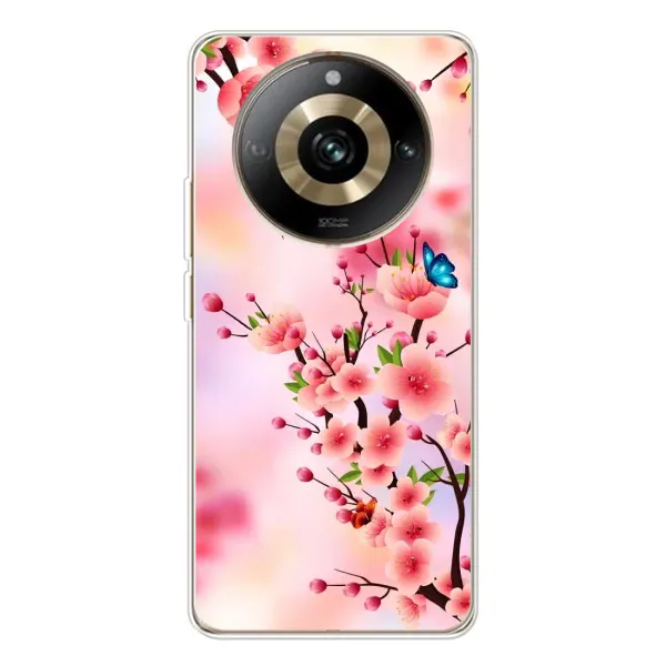 Чехол с рисунком «Бабочки на сакуре» для Realme 11 Pro 5G Чехол с рисунком «Бабочки на сакуре» для Realme 11 Pro 5G