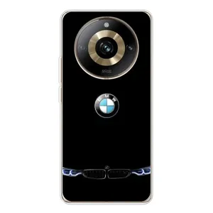 Силиконовый бампер с картинкой машины на Realme 11 Pro 5G (Черный BMW)