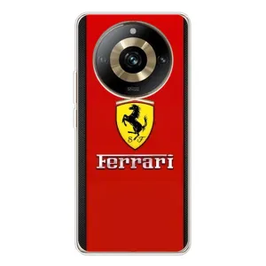 Силиконовый бампер с картинкой машины на Realme 11 Pro 5G (Ferrari Logo)