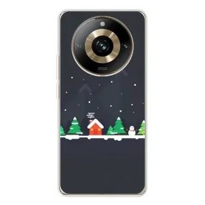 Силиконовый бампер на рождество для Realme 11 Pro 5G (Город зимний)