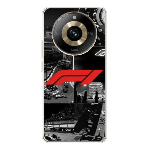 Чехол с рисунком «Коллаж Формула 1» для Realme 11 Pro 5G Чехол с рисунком «Коллаж Формула 1» для Realme 11 Pro 5G