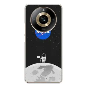 Силиконовый бампер с принтом "Наса" на Realme 11 Pro 5G (Космонавт NASA)