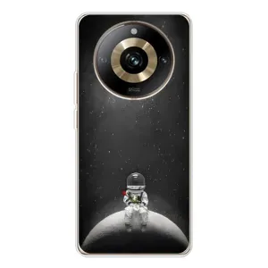 Силіконовый Чохол з принтом "Космонавти" на Realme 11 Pro 5G (Космонавт романтик)