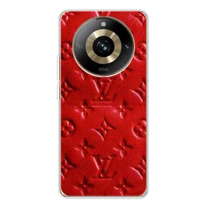 Текстурний Чохол Louis Vuitton для 11 Про 5G (Червоний ЛВ)
