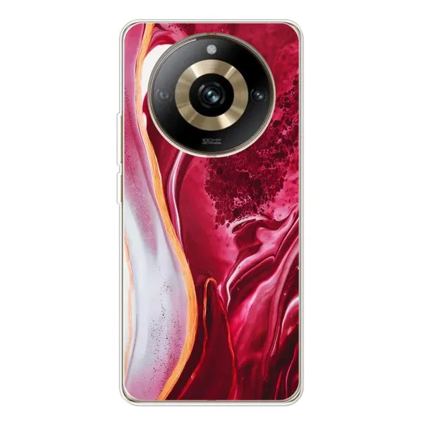 Чехол с рисунком «Красный мрамор» для Realme 11 Pro 5G Чехол с рисунком «Красный мрамор» для Realme 11 Pro 5G