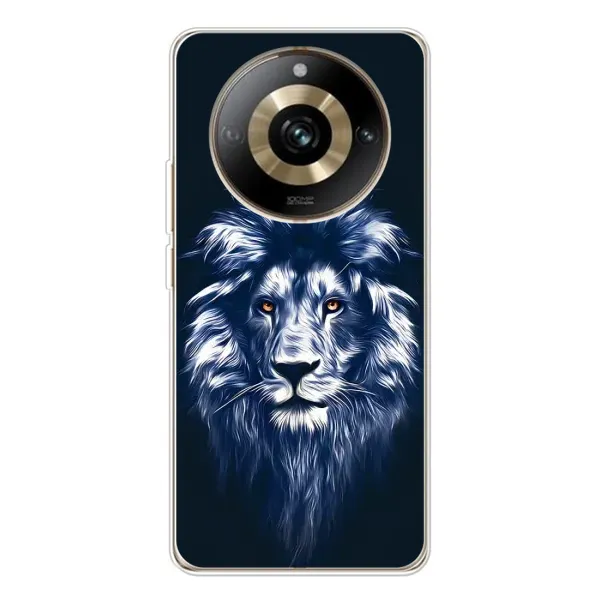 Чехол с рисунком «Лев - синий» для Realme 11 Pro 5G Чехол с рисунком «Лев - синий» для Realme 11 Pro 5G
