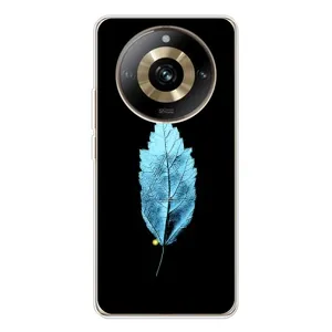 Чохол з картинками на чорному фоні для Realme 11 Pro 5G (Листя)