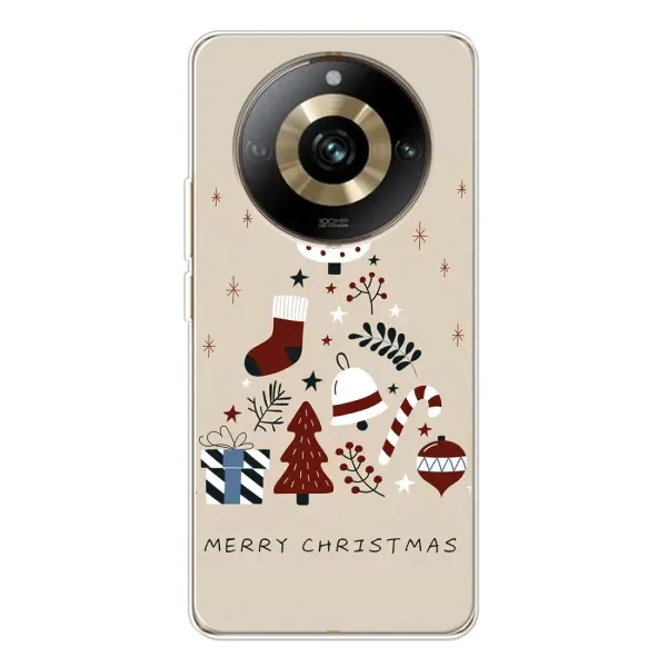 Чехол с рисунком «Merry Christmas» для Realme 11 Pro 5G Чехол с рисунком «Merry Christmas» для Realme 11 Pro 5G