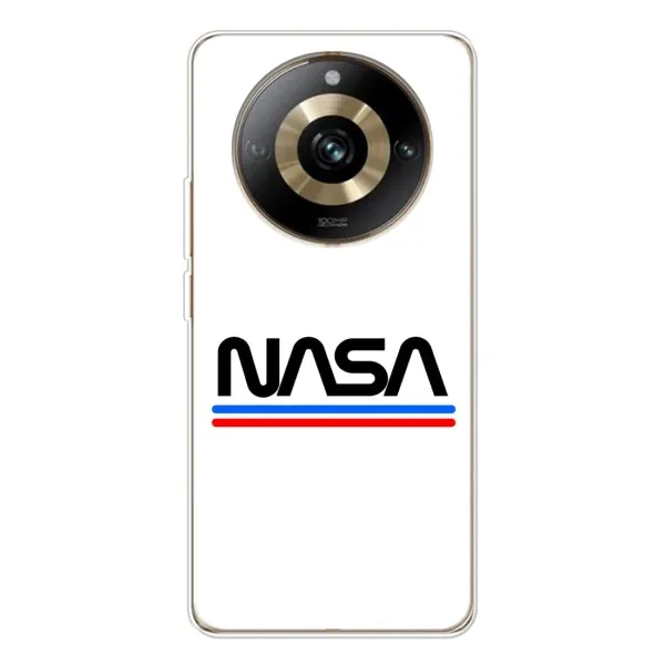 Чехол с рисунком «NASA на белом фоне» для Realme 11 Pro 5G Чехол с рисунком «NASA на белом фоне» для Realme 11 Pro 5G