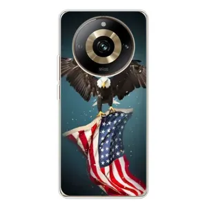 Чехол Флаг USA для Realme 11 Pro 5G (Орел и флаг)