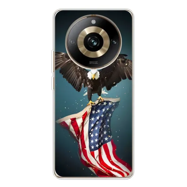 Чехол с рисунком «Орел и флаг» для Realme 11 Pro 5G Чехол с рисунком «Орел и флаг» для Realme 11 Pro 5G