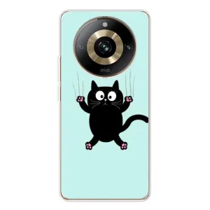 Силіконовий чохол з котиком для Realme 11 Pro 5G (Падаючий кіт)