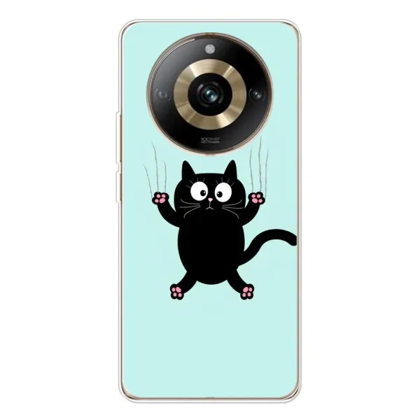 Чехол с рисунком «Падающий кот» для Realme 11 Pro 5G