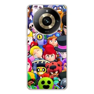 Силиконовый Чехол на Realme 11 Pro 5G с картинкой Brawl Stars (Персонажи)