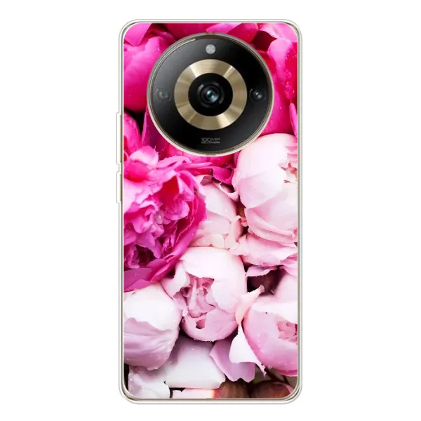 Чехол с рисунком «Пионы» для Realme 11 Pro 5G Чехол с рисунком «Пионы» для Realme 11 Pro 5G