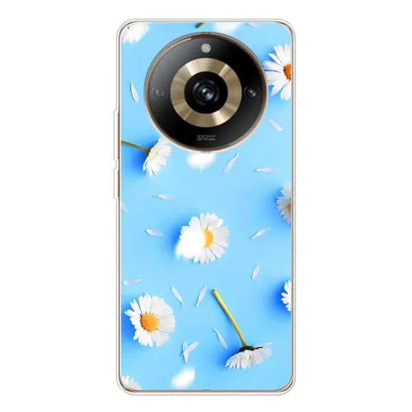 Чехол с рисунком «ромашки на голубом» для Realme 11 Pro 5G