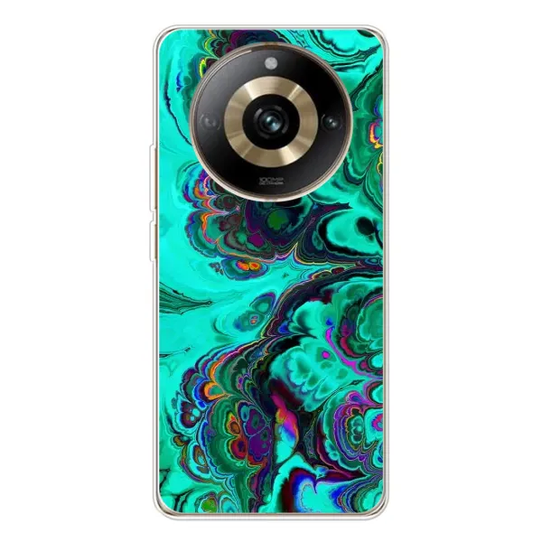 Чехол с рисунком «Салатный мрамор» для Realme 11 Pro 5G Чехол с рисунком «Салатный мрамор» для Realme 11 Pro 5G