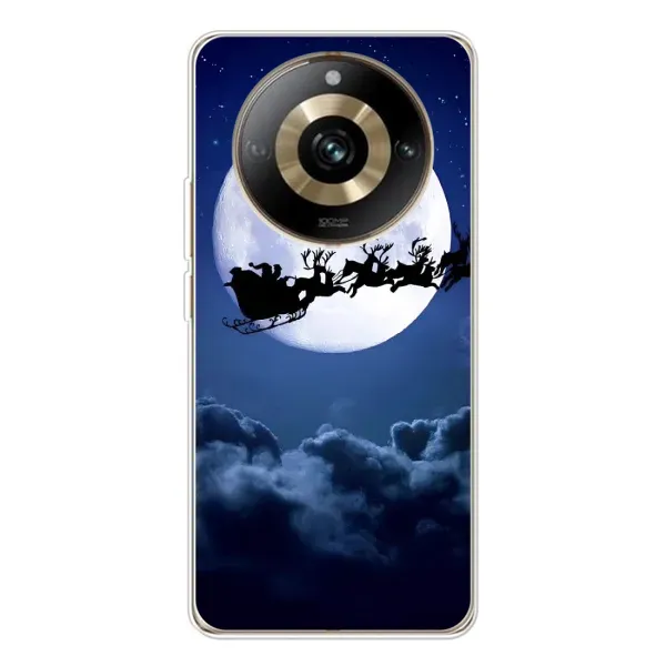 Чехол с рисунком «Санта - луна» для Realme 11 Pro 5G Чехол с рисунком «Санта - луна» для Realme 11 Pro 5G