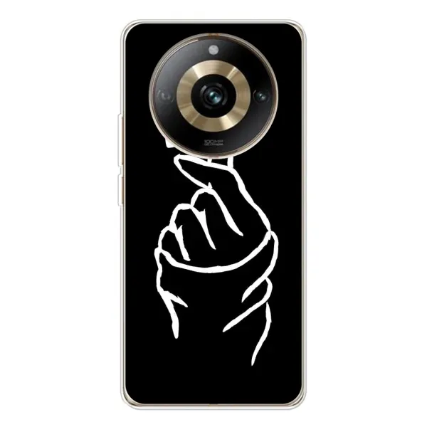 Чехол с рисунком «Сердце на черном» для Realme 11 Pro 5G Чехол с рисунком «Сердце на черном» для Realme 11 Pro 5G