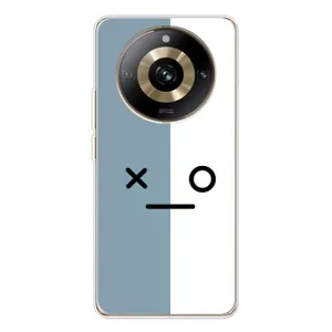 Силиконовые Чехлы (смешные стикеры) для Realme 11 Pro 5G (Серо-белый)