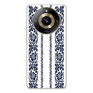 Силиконовый Чехол на Realme 11 Pro 5G с картинкой Вышиванки (Синяя вышиванка)