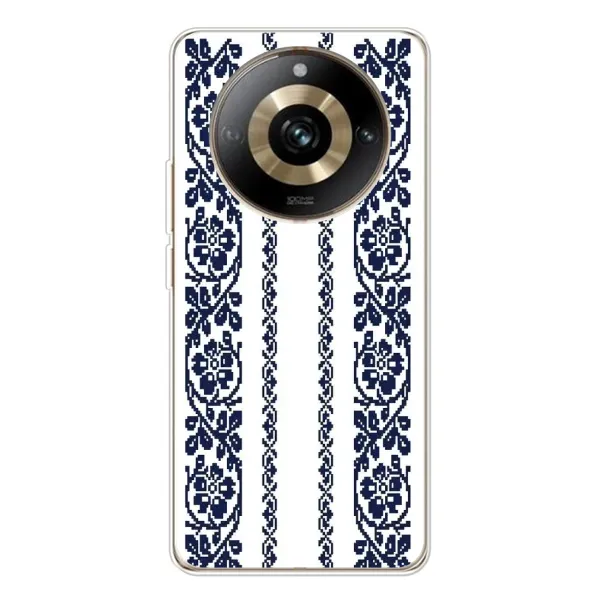 Чехол с рисунком «Синяя вышиванка» для Realme 11 Pro 5G Чехол с рисунком «Синяя вышиванка» для Realme 11 Pro 5G