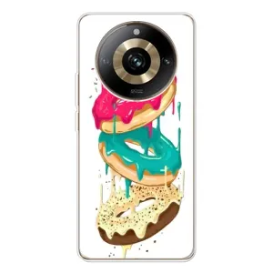 Чехол с изображением вкусной еды для Realme 11 Pro 5G (Сочные пончики)