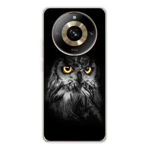 Чохли з принтом СОВИ для Realme 11 Pro 5G (Сова на чорному)