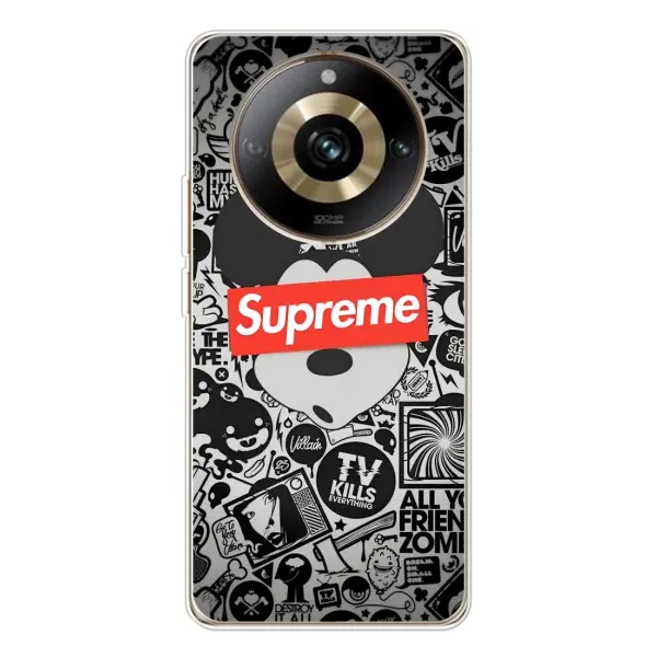 Чехол с рисунком «Supreme Маус» для Realme 11 Pro 5G Чехол с рисунком «Supreme Маус» для Realme 11 Pro 5G