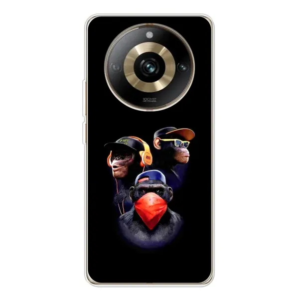 Чехол с рисунком «Три обезьяны» для Realme 11 Pro 5G Чехол с рисунком «Три обезьяны» для Realme 11 Pro 5G