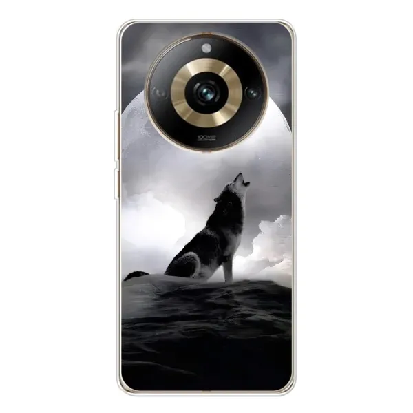 Чехол с рисунком «Волк и луна» для Realme 11 Pro 5G Чехол с рисунком «Волк и луна» для Realme 11 Pro 5G