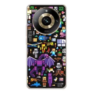 Чехол майнкрафт для Realme 11 Pro 5G (Все персонажи)