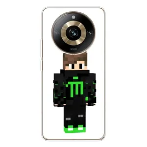 Чехлы для Realme 11 Pro 5G (Персонажи Майн Крафт) (Зеленый мальчик)