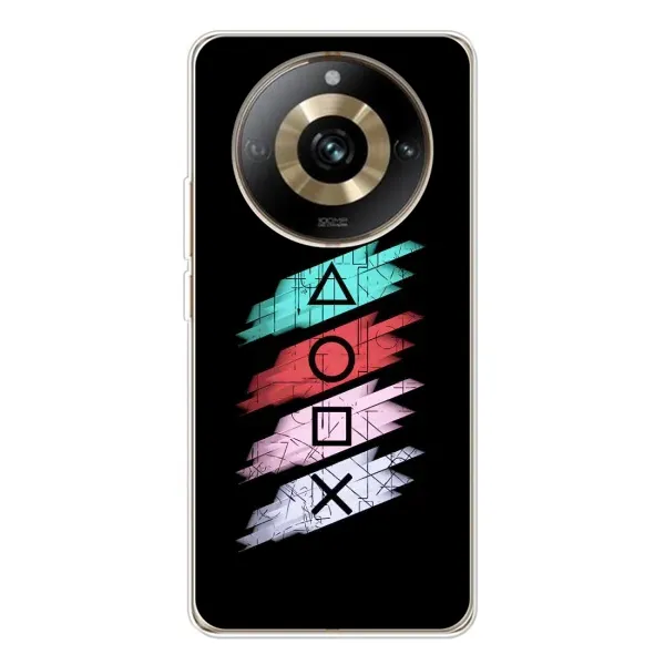 Чехол с рисунком «Значки Sony» для Realme 11 Pro 5G Чехол с рисунком «Значки Sony» для Realme 11 Pro 5G