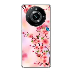 Чехол с принтом САКУРЫ на Realme 11 Pro Plus (Бабочки на сакуре)
