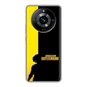 Чехол (TPU) с картинкой "Лого Пабг" на Реалми 11 Про Плюс (Battlegrounds)