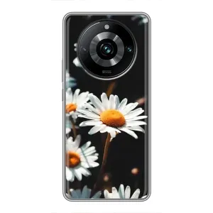 Чехол с ромашками на Realme 11 Pro Plus (Белые ромашки)