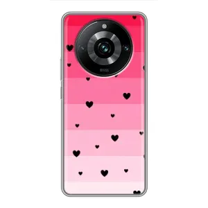Чехлы с тематикой "Маленькие Сердечки" на Realme 11 Pro Plus (Чорные сердечки)