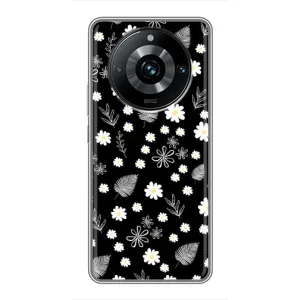 Чохли з тематикою "КВІТИ" на Realme 11 Pro Plus (цвітіння на чорному)