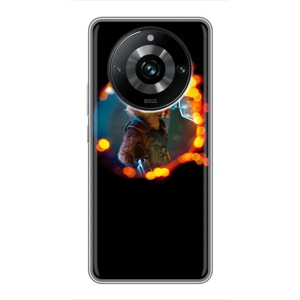 Чехол с рисунком «Енот Ракета» для Realme 11 Pro Plus
