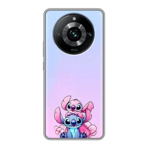 Чехол с рисунком Стич для Realme 11 Pro Plus (Энджл и Стич)