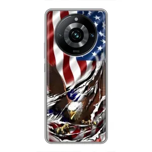 Чехол Флаг USA для Realme 11 Pro Plus (Флаг USA)
