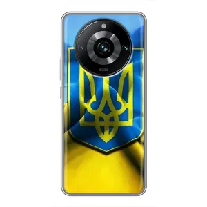 Чехол с картинкой (Патриотический ГЕРБ) на Realme 11 Pro Plus (Герб и Флаг Украины)