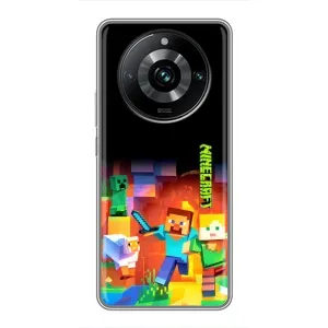 Чехлы для Realme 11 Pro Plus (Персонажи Майн Крафт) (Герой Майнкрафт)