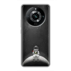 Силиконовый Чехол с принтом "Космонавты" на Realme 11 Pro Plus (Космонавт романтик)