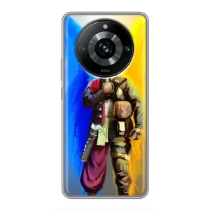 Чехол с картинкой (Патриотический КОЗАК) на Realme 11 Pro Plus (Козак с крыльями)