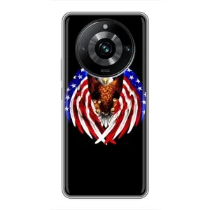 Чехол Флаг USA для Realme 11 Pro Plus (Крылья США)
