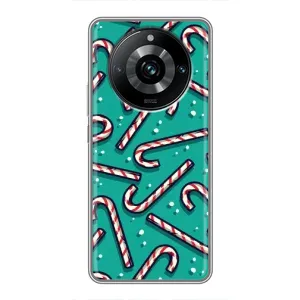 Силиконовый бампер на рождество для Realme 11 Pro Plus (Леденцы)