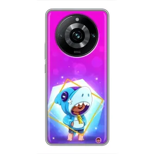 Чехол Бравл Старс для Realme 11 Pro Plus (Леон в костюме Акулы)